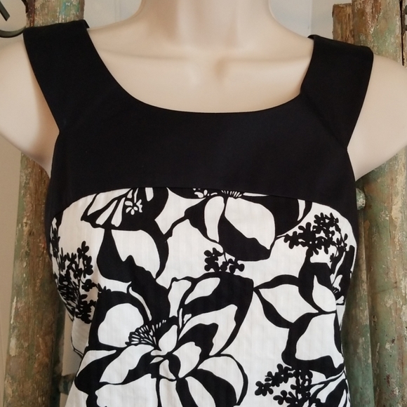 LOFT black floral sheath dress - Picture 2 of 7